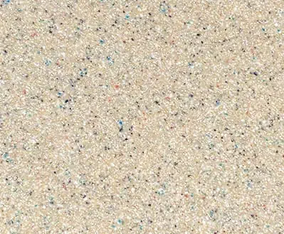 Leisure Pools fibreglass pool in Diamond Sand showing soft, sandy-toned water with a natural finish.